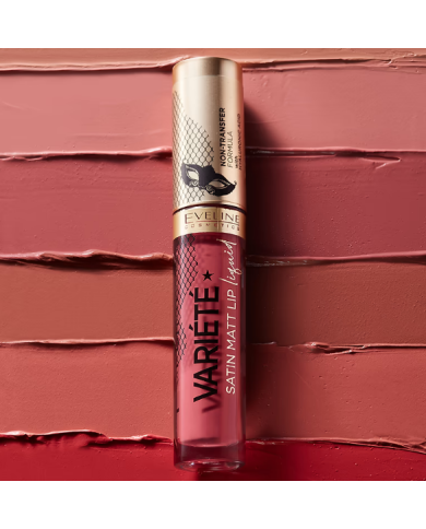EVELINE VARIÉTÉ SATIN BATOM LÍQUIDO MATE NR 03 BERRY SHAKE 4.5ML