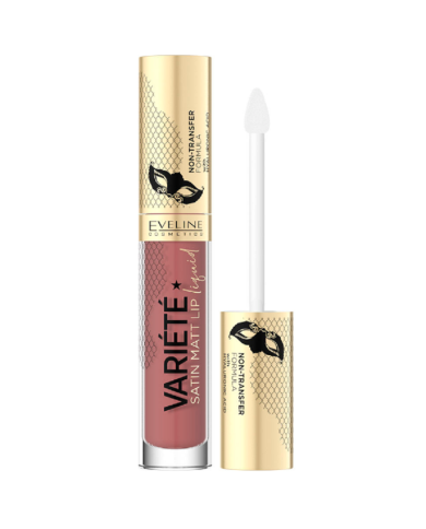 EVELINE VARIÉTÉ SATIN BATOM LÍQUIDO MATE NR 04 TOFFEE 4.5ML