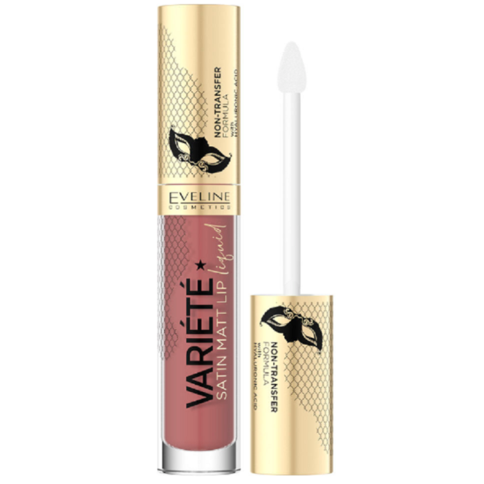 EVELINE VARIÉTÉ SATIN BATOM LÍQUIDO MATE NR 04 TOFFEE 4.5ML
