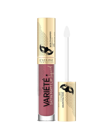 EVELINE VARIÉTÉ SATIN BATOM LÍQUIDO MATE NR 03 BERRY SHAKE 4.5ML