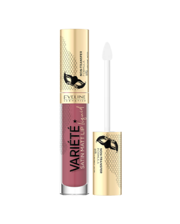 EVELINE VARIÉTÉ SATIN BATOM LÍQUIDO MATE NR 03 BERRY SHAKE 4.5ML