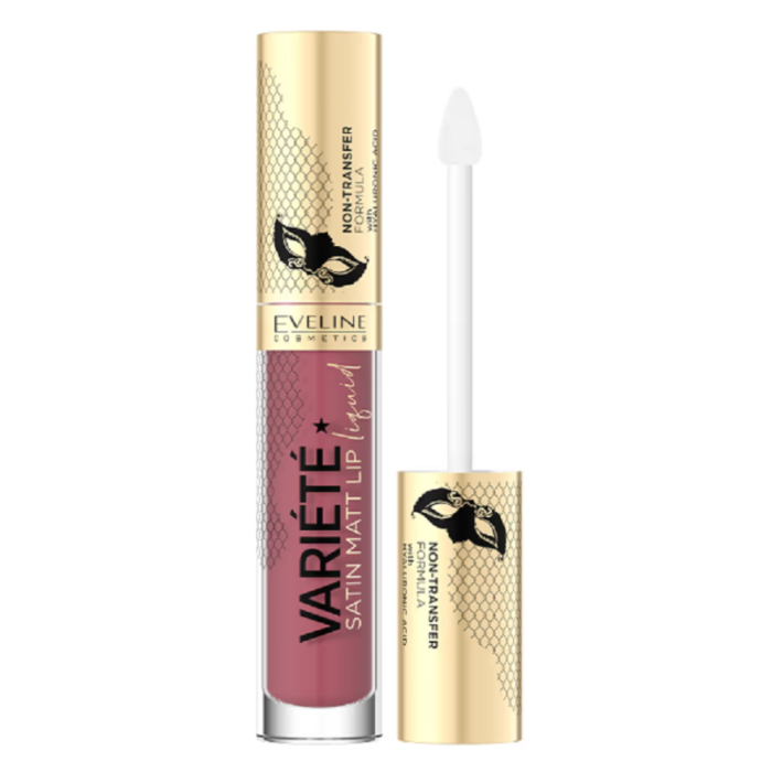 EVELINE VARIÉTÉ SATIN BATOM LÍQUIDO MATE NR 03 BERRY SHAKE 4.5ML