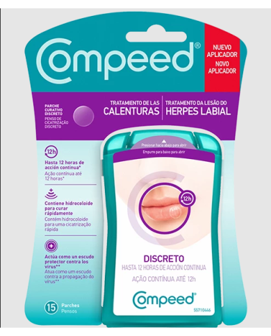 COMPEED PENSOS DISCRETOS HERPES LABIAL 15 UNIDADES