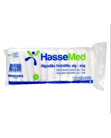 HASSEMED ALGODÃO HIDRÓFILO ZIG ZAG 70 G