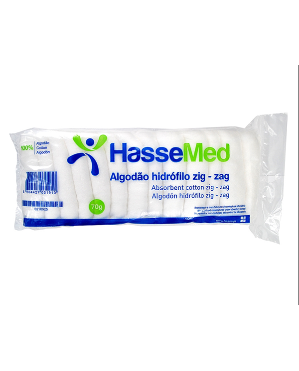 HASSEMED ALGODÃO HIDRÓFILO ZIG ZAG 70 G