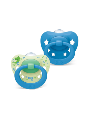 NUK CHUPETA SIGNATURE SILICONE AZUL E VERDE 6-18M 2 UNID