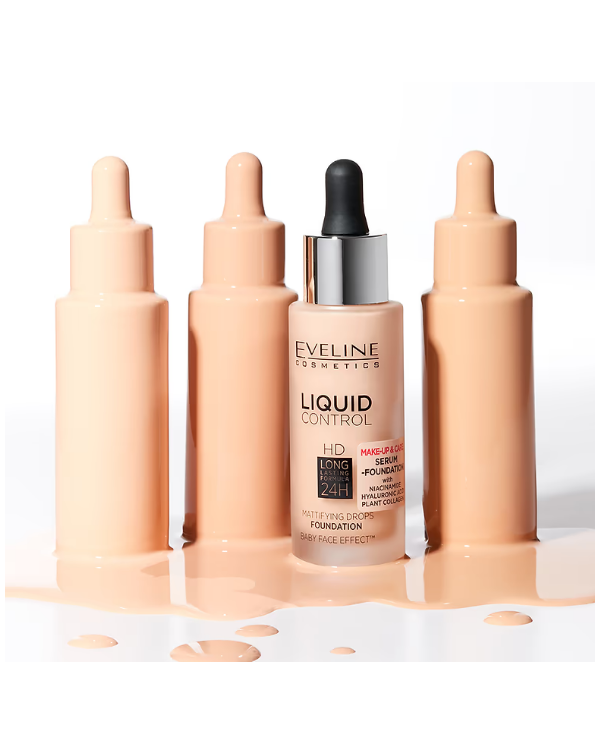 EVELINE LIQUID CONTROL BASE SÉRUM NR 60 SUNNY BEIGE 32 ML