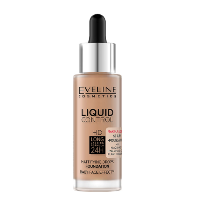 EVELINE LIQUID CONTROL BASE SÉRUM NR 60 SUNNY BEIGE 32 ML