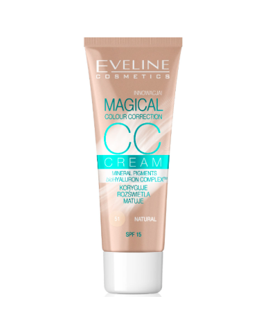 EVELINE CC CREAM MAGICAL CORREÇÃO DA COR NR 51 NATURAL 30 ML
