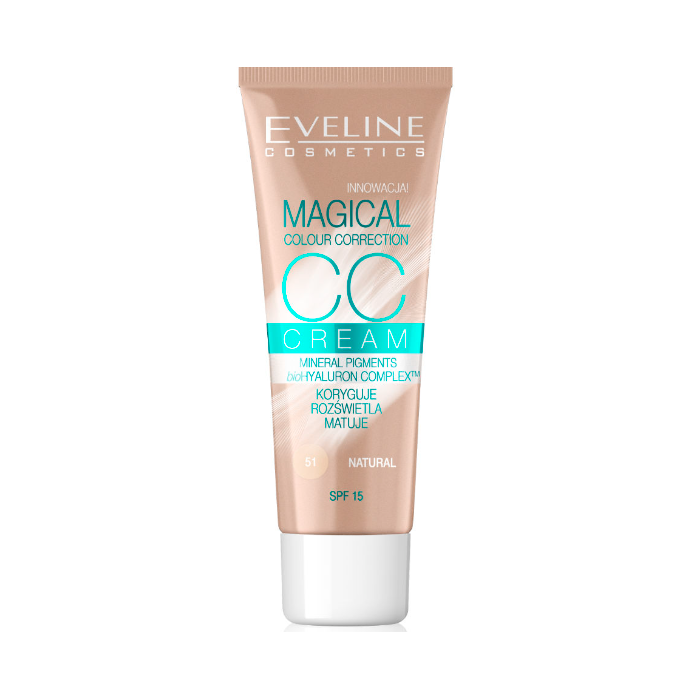 EVELINE CC CREAM MAGICAL CORREÇÃO DA COR NR 51 NATURAL 30 ML