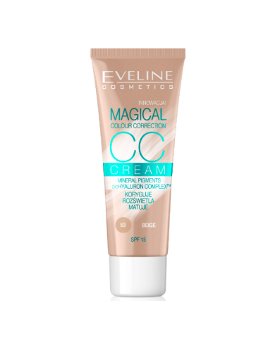 EVELINE CC CREAM MAGICAL CORREÇÃO DA COR NR 53 BEIGE