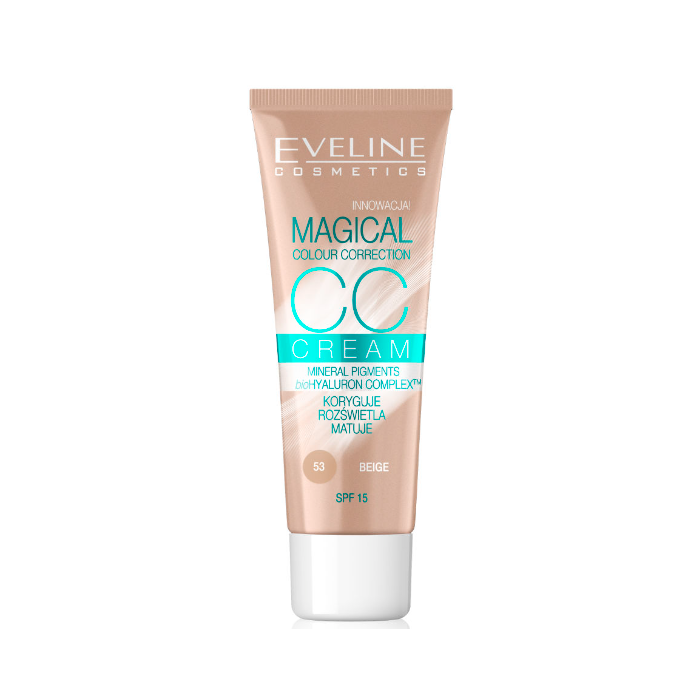 EVELINE CC CREAM MAGICAL CORREÇÃO DA COR NR 53 BEIGE