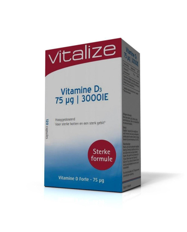 Vitalize Vitamina D3 75 µg 120 Cápsulas