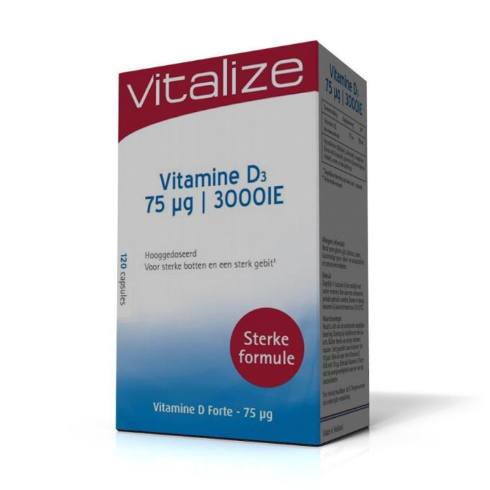 Vitalize Vitamina D3 75 µg 120 Cápsulas
