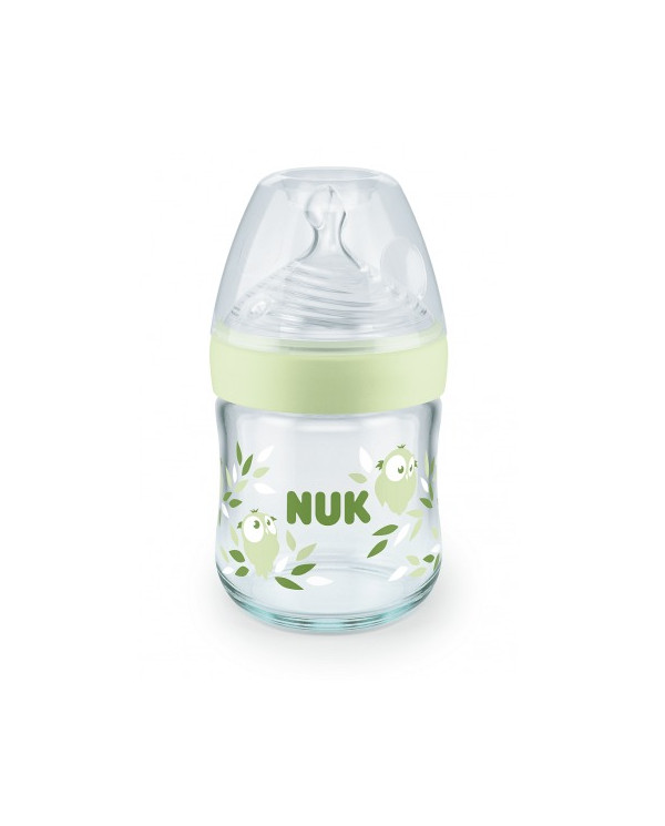 NUK NATURE SENSE BIBERÓN CRISTAL TETE SILICONA S VERDE 120 ML