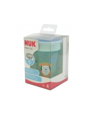 NUK COPA MÁGICA +8M - LEÓN VERDE AZUL 230 ML