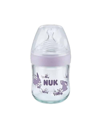 NUK NATURE SENSE BIBERÓN CRISTAL TETE SILICONA S MORADO 120 ML