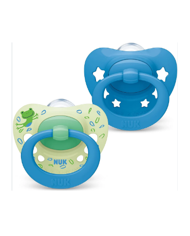NUK CHUPETE SILICONA AZUL SIGNATURE 18-36 M 2 UNID