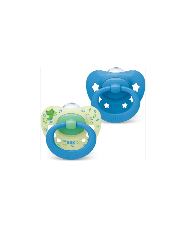 NUK CHUPETE SILICONA AZUL SIGNATURE 18-36 M 2 UNID