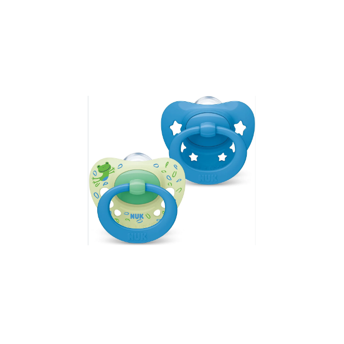 NUK SIGNATURE CHUPETA SILICONE AZUL 18-36 M  2 UNI