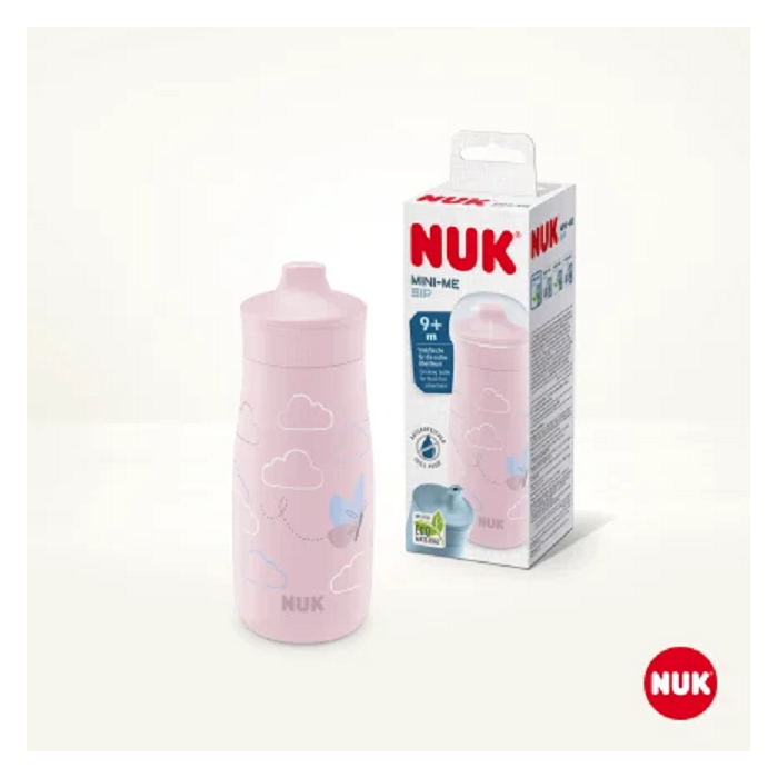 VASO SIP NUK MINI-ME 9+ ROSA 300ML