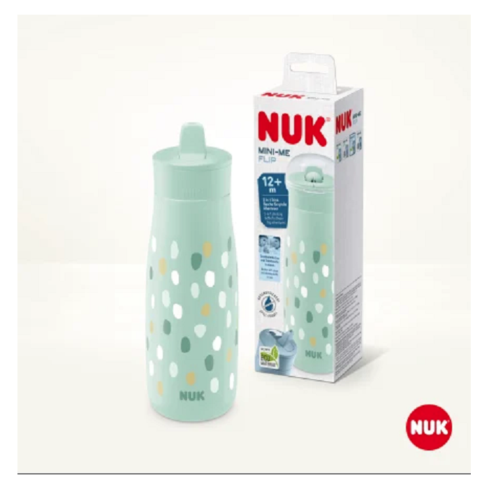 NUK VASO FLIP MINI-ME 12+ VERDE 450ML