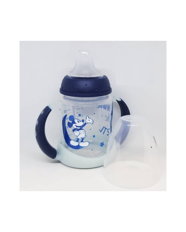 BIBERÓN DE APRENDIZAJE NUK FIRST CHOISE, 150 ml 6-18M MICKEY BRILLA EN LA OSCURIDAD AZUL