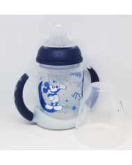 BIBERÓN DE APRENDIZAJE NUK FIRST CHOISE, 150 ml 6-18M MICKEY BRILLA EN LA OSCURIDAD AZUL