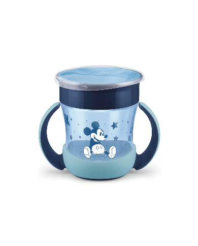 NUK MINI TAZA MÁGICA NOCHE MICKEY AZUL 160 ML BRILLA EN LA OSCURIDAD