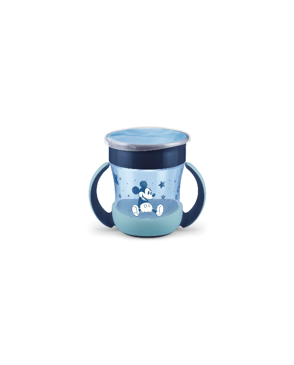 NUK MINI TAZA MÁGICA NOCHE MICKEY AZUL 160 ML BRILLA EN LA OSCURIDAD