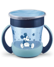 NUK MINI MAGIC CUP NIGHT MICKEY AZUL 160 ML BRILHA NO ESCURO