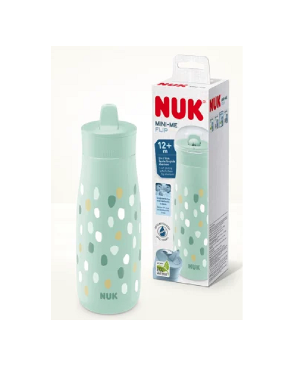 NUK VASO FLIP MINI-ME 12+ VERDE 450ML