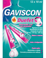 GAVISCON DUEFET 500/213/325 SUSPENSÃO ORAL 12X10ML