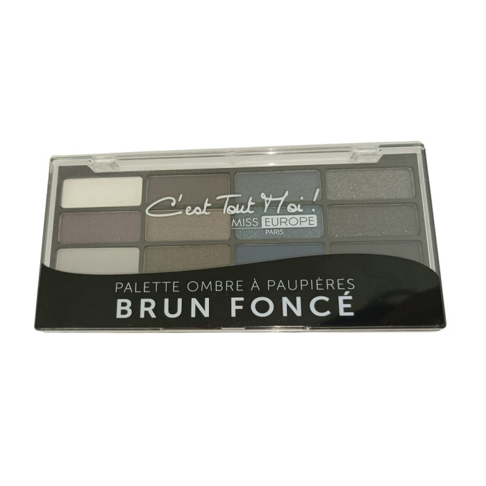 MISS EUROPE SOMBRA DE OLHOS COM 12 CORES Nº1 BRUN FONCÉ 12X1G