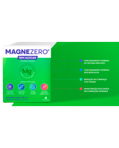 MAGNEZERO SEM AÇÚCAR 20 AMPOLAS
