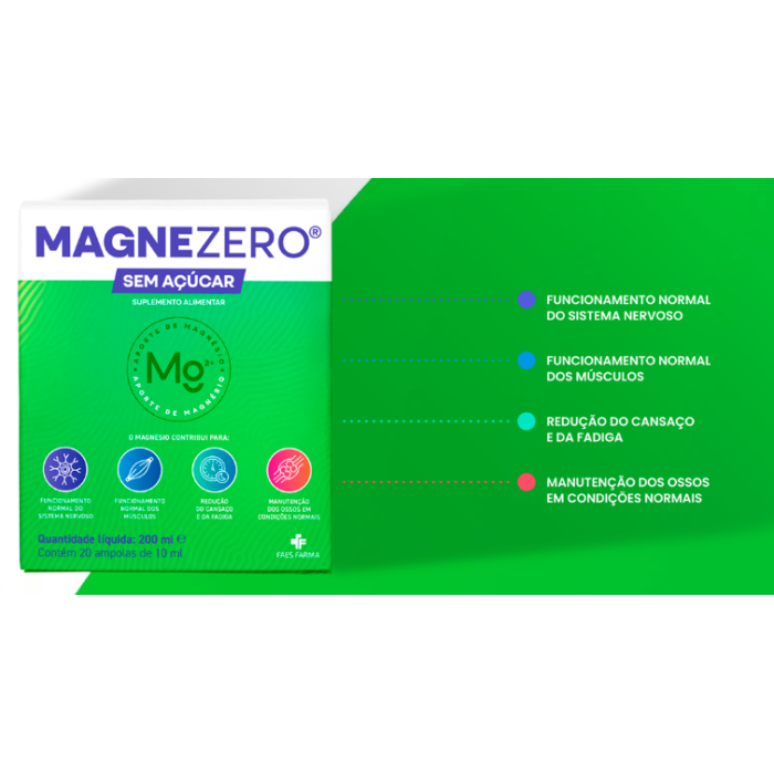 MAGNEZERO SEM AÇÚCAR 20 AMPOLAS