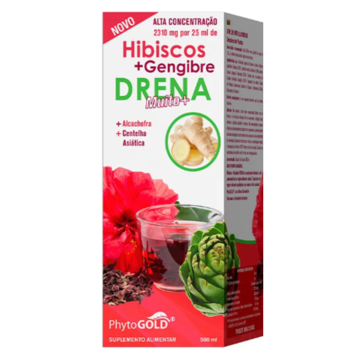 DRENA MUITO+  HIBISCOS + GENGIBRE 500ML