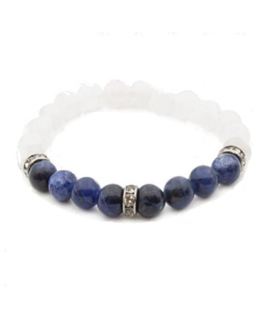 Pulseira Proteção SELENITE E SODALITE 8MM 1UNID