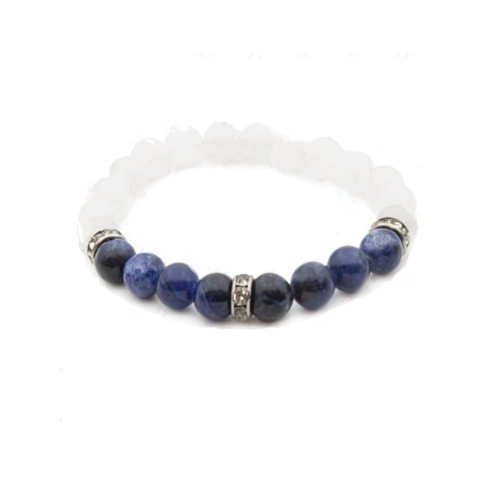 Pulseira Proteção SELENITE E SODALITE 8MM 1UNID