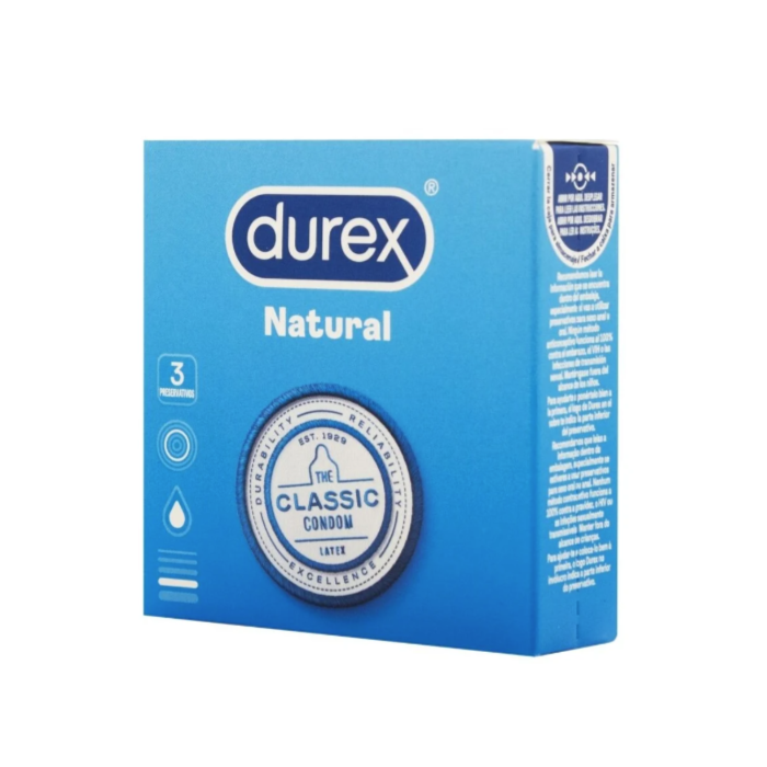 Durex Natural  Preservativos 3 unidades