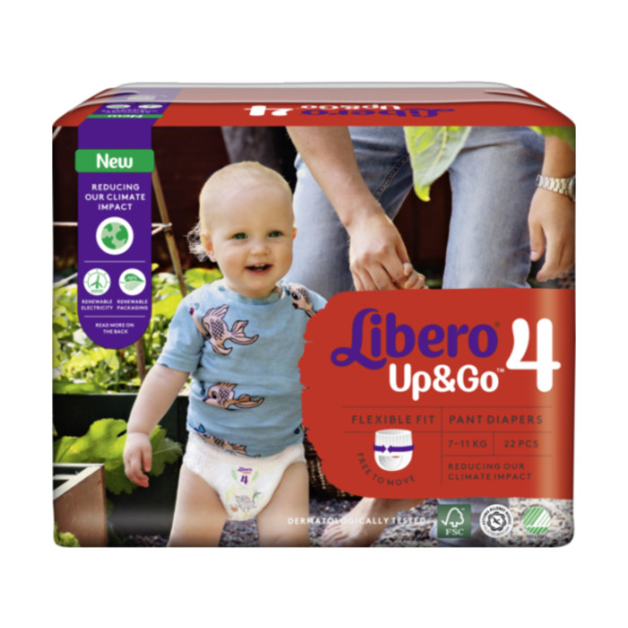 LIBERO UP & GO FRALDAS TAMANHO 4 7-11kg 22 UNID