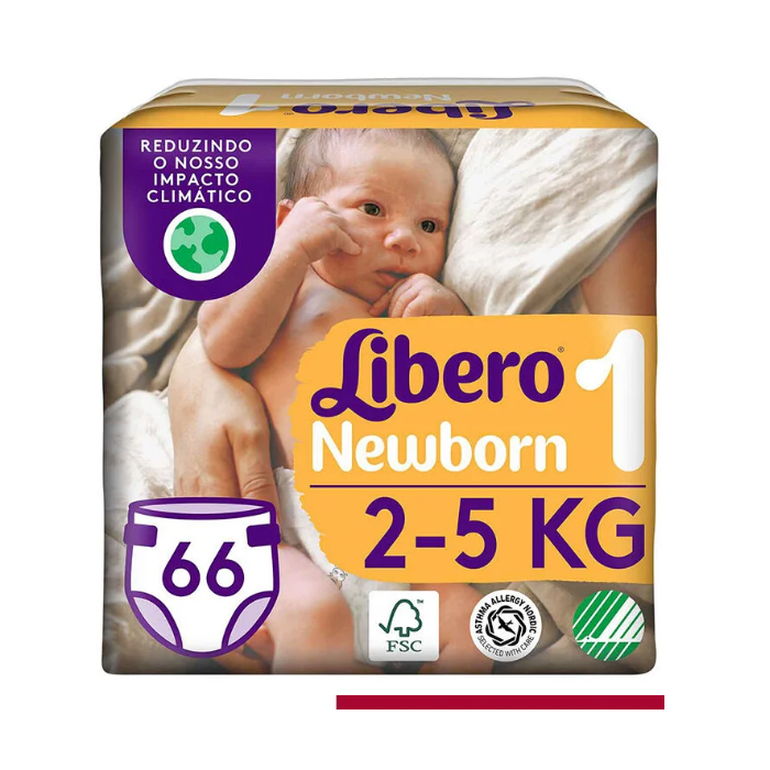 LIBERO NEWBORN TAMANHO 1  3-5 Kg 24 UNID
