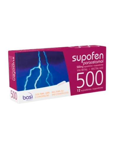 SUPOFEN 500 MG 12 SUPOSITÓRIOS