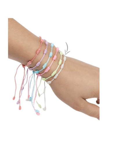 PULSERA DE 7 NUDOS - ROSA 1 UNIDAD