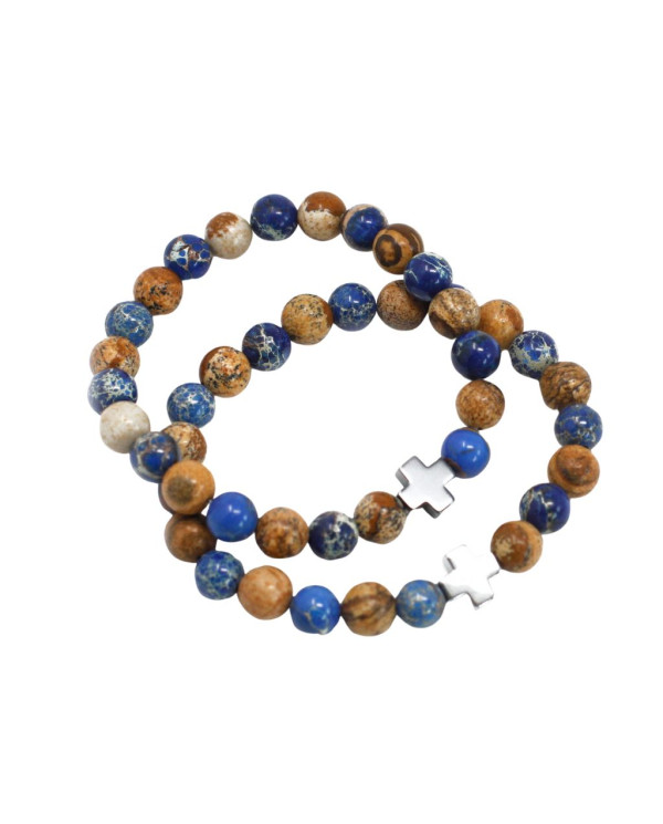 copy of Pulseira da Amizade Harmonia - Rainbow Gemstones Conj 2 unid