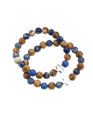 Pulseira da Amizade Suporte Sodalite - Rainbow Gemstones Conj 2 unid