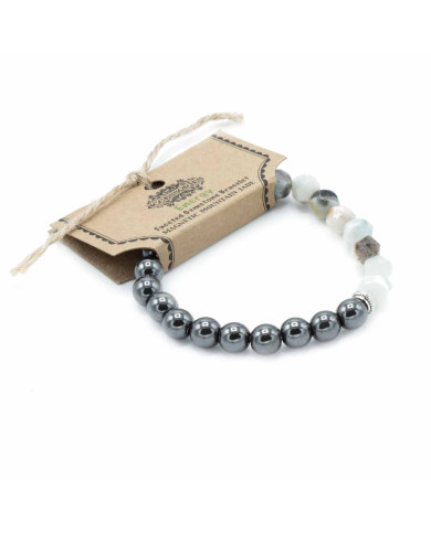 PULSEIRA PEDRA PRECIOSAS TALHADAS - JADE MONTANHA MAGNÉTICO 1UNID