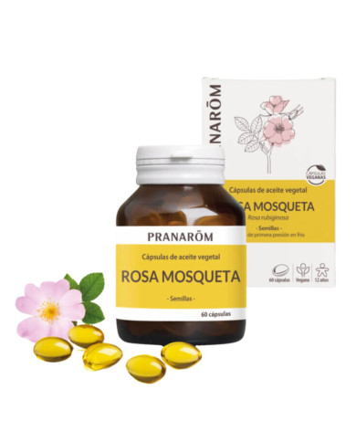 PRANAROM CÁPSULAS DE ACEITE VEGETAL DE ROSA MOSQUETA 60 CÁPSULAS