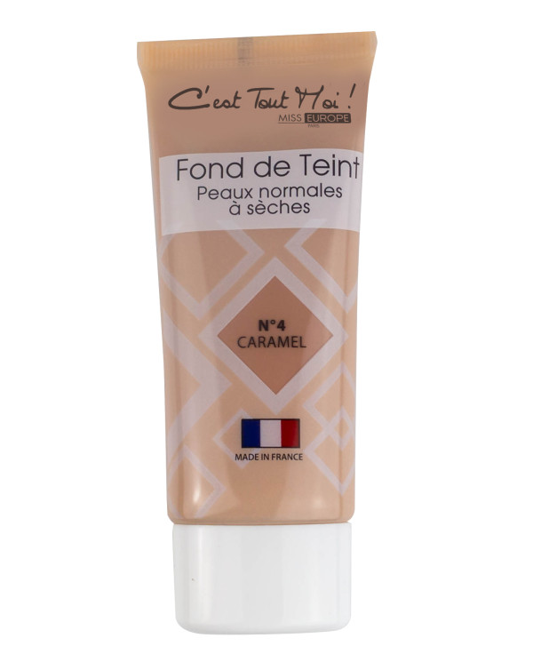 MISS EUROPE BASE PARA PELE NORMAL A SECA N°04 CARAMEL 35ML