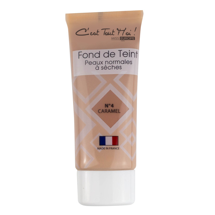 MISS EUROPE BASE PARA PIEL NORMAL A SECA N°04 CARAMELO 35ML